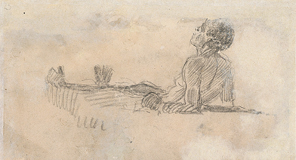 Ladislav Mednyánszky – Štúdia pololežiaceho muža 