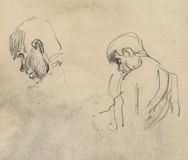 Ladislav Mednyánszky – Štúdia hlavy muža z profilu 