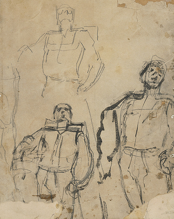 Ladislav Mednyánszky – Štúdia stojaceho vojaka 