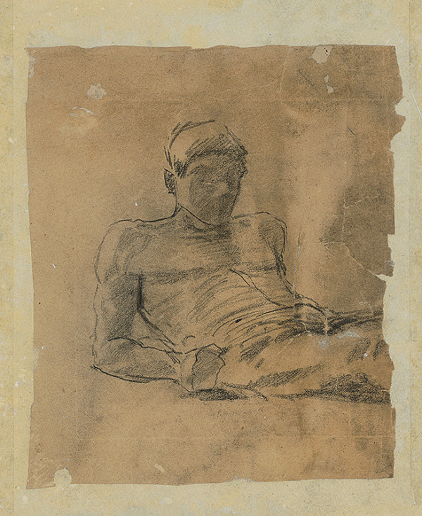 Ladislav Mednyánszky – Štúdia sediaceho 