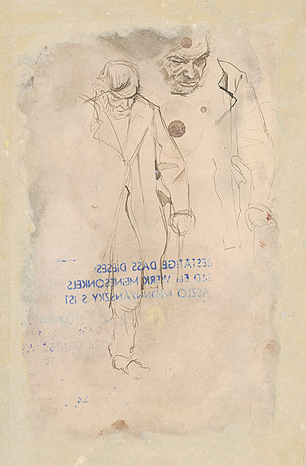 Ladislav Mednyánszky – Štúdia starca s paličkou 