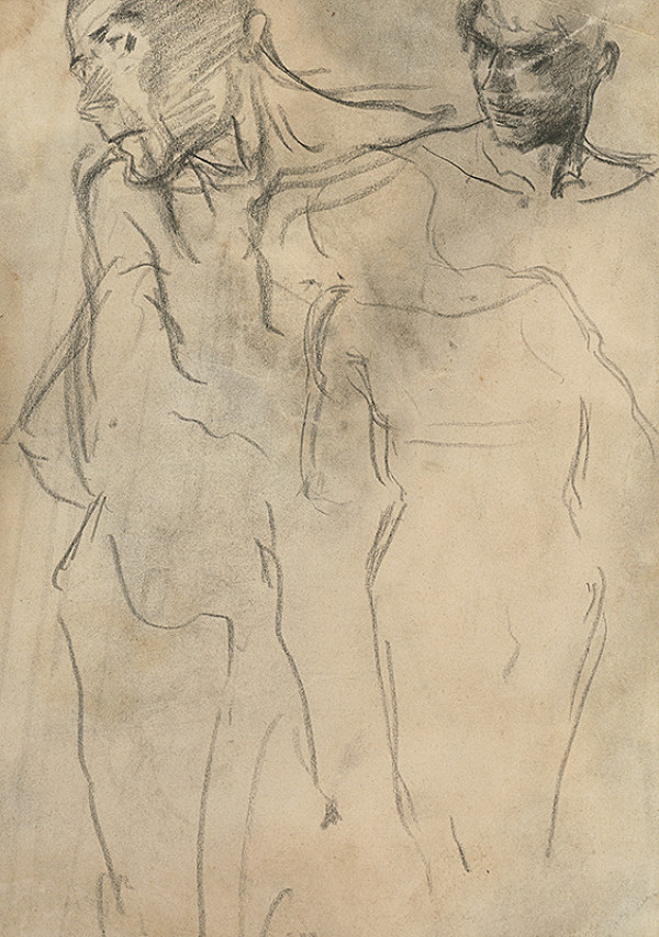 Ladislav Mednyánszky – Štúdia hlavy a postavy muza 