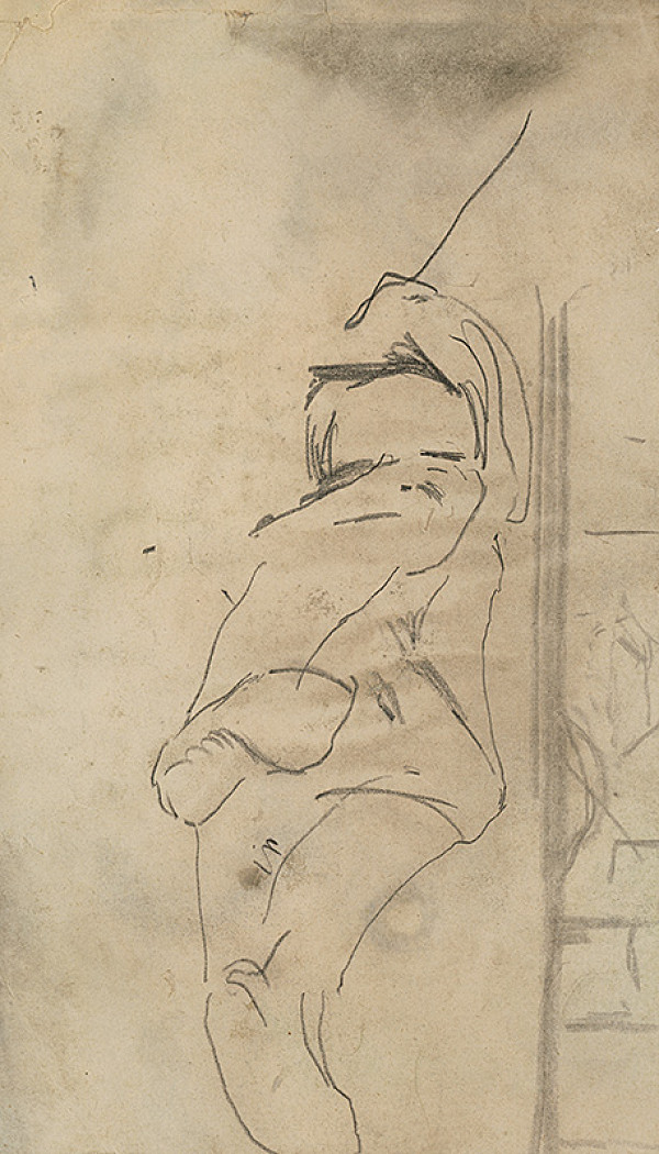 Ladislav Mednyánszky – Štúdia nôh ležiaceho 