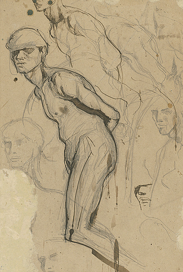 Ladislav Mednyánszky – Štúdia mužského aktu 