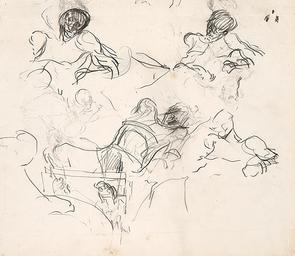 Ladislav Mednyánszky – Štúdia pololežiaceho muža 