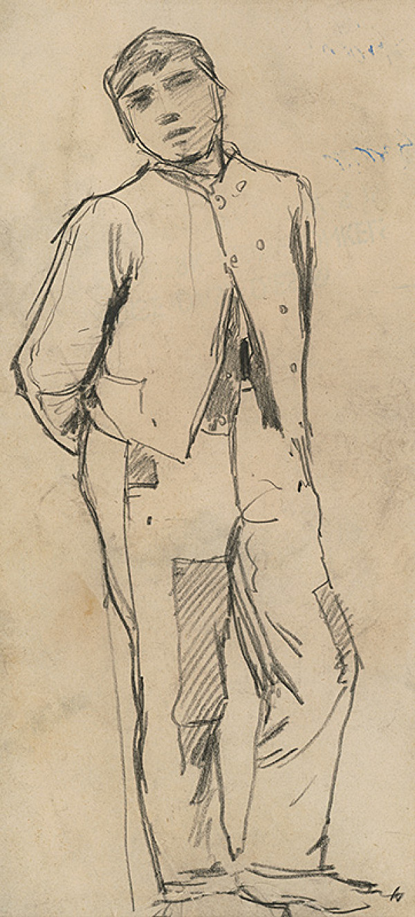 Ladislav Mednyánszky – Štúdia dedinského chlapca 