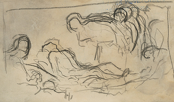 Ladislav Mednyánszky – Štúdia postáv nad lôžkom 