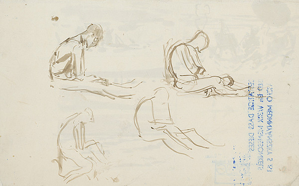 Ladislav Mednyánszky – Štúdia sediaceho muža 