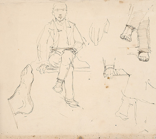 Ladislav Mednyánszky – Štúdia sediaceho 