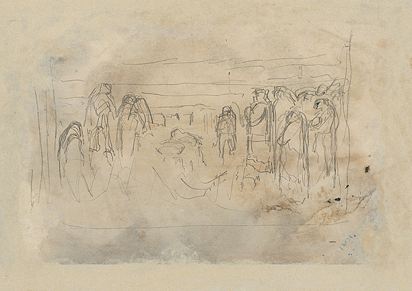 Ladislav Mednyánszky – Štúdia stojacich postáv 