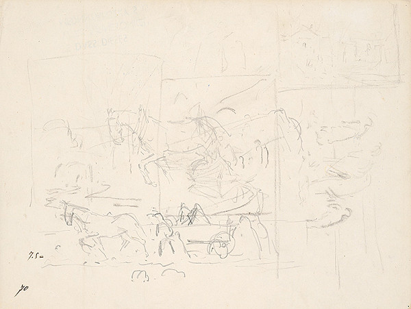 Ladislav Mednyánszky – Štúdia konského povozu 