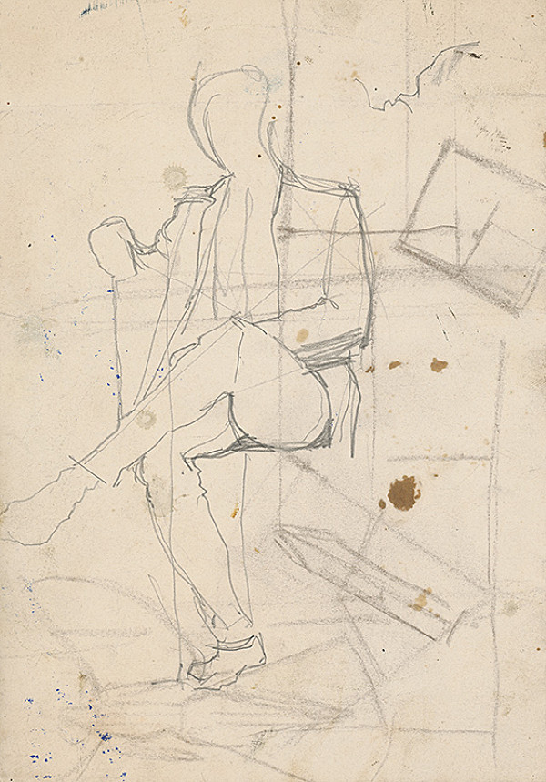 Ladislav Mednyánszky – Štúdia sediaceho muža 