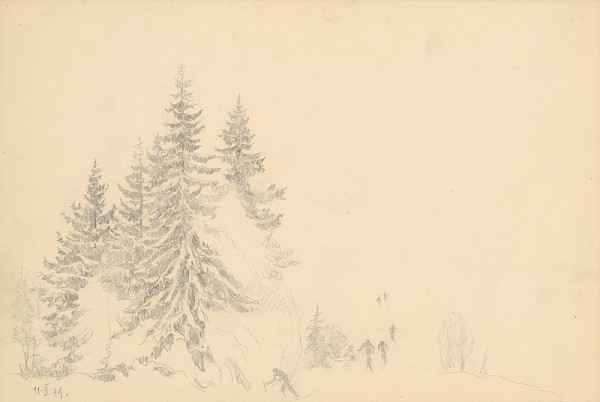 Peter Július Kern – Štúdia stromov a lyžiarov 