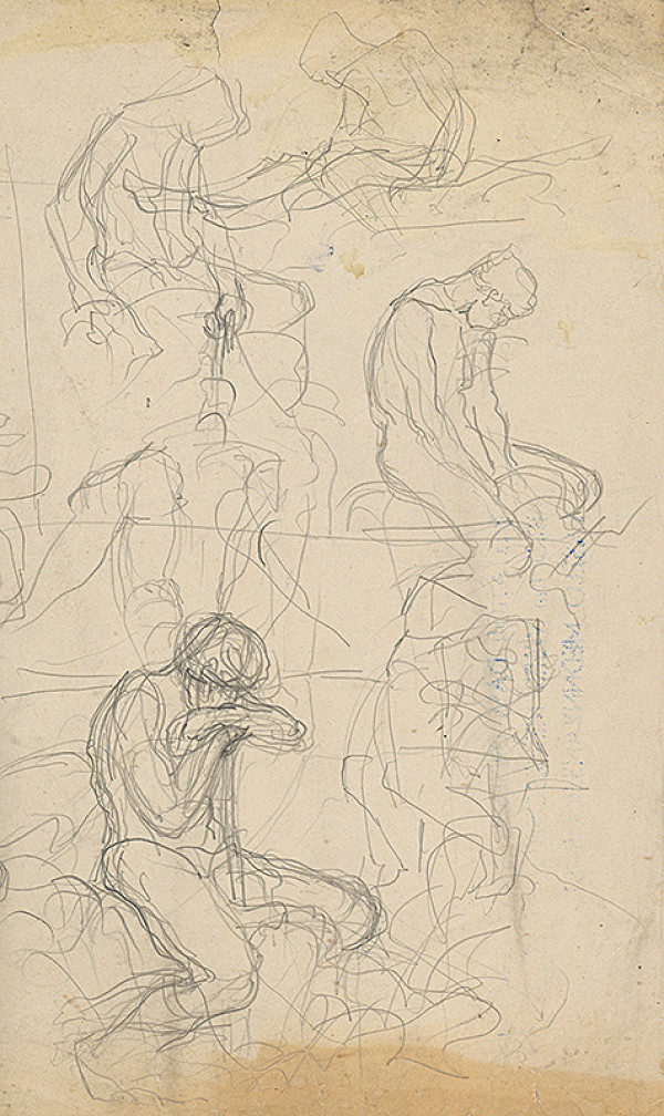 Ladislav Mednyánszky – Štúdie sediaceho muža 