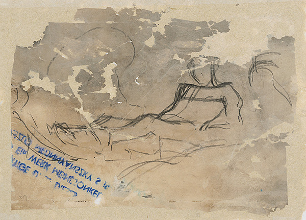 Ladislav Mednyánszky – Štúdia pololežiaceho 