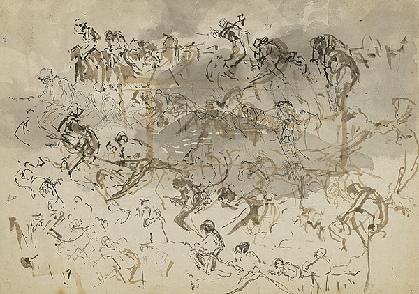 Ladislav Mednyánszky – Štúdia postáv I. 