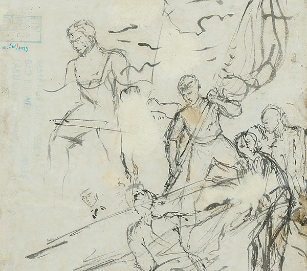 Ladislav Mednyánszky – Štúdia muža s palicou 