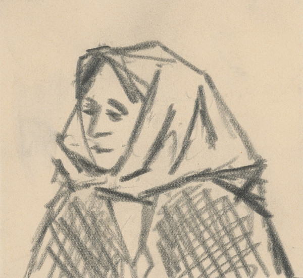 Peter Matejka – Štúdia hlavy starenky V. 