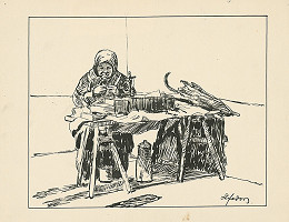 Štefan Fodor – Starenka pri pletení 