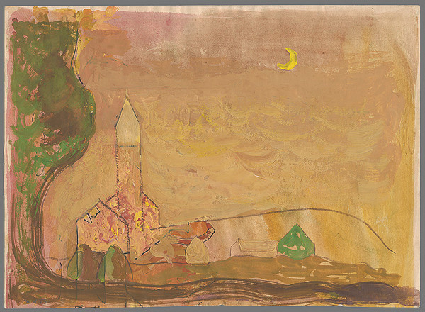 Miloš Alexander Bazovský – Krajina s kostolíkom 