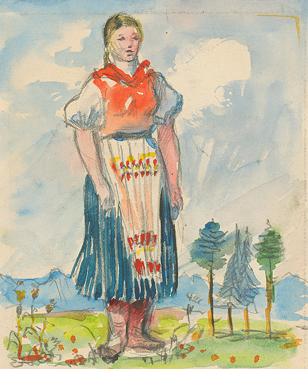 Ernest Špitz – Dievča v kroji 