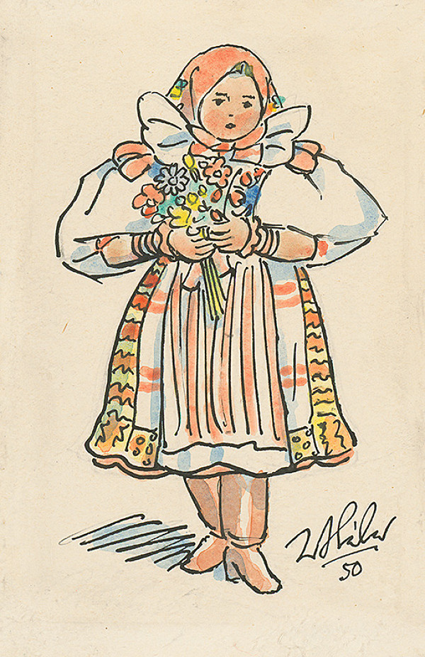 Jan Hála – Dievčatko v kroji 