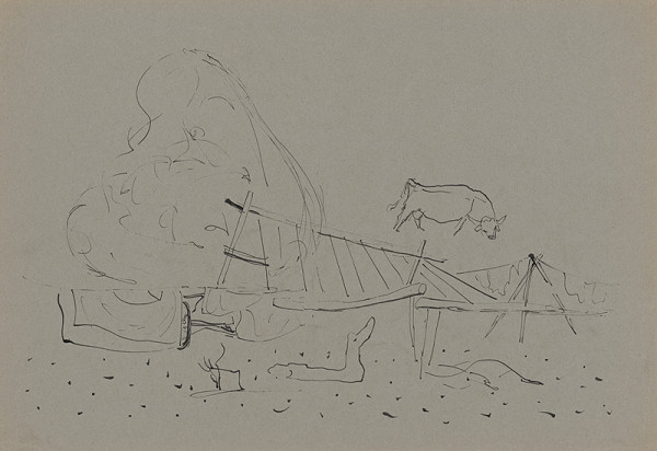 Miloš Alexander Bazovský – Štúdia pasúcej sa kravy 