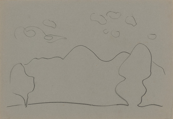 Miloš Alexander Bazovský – Štúdia stromov a oblakov 