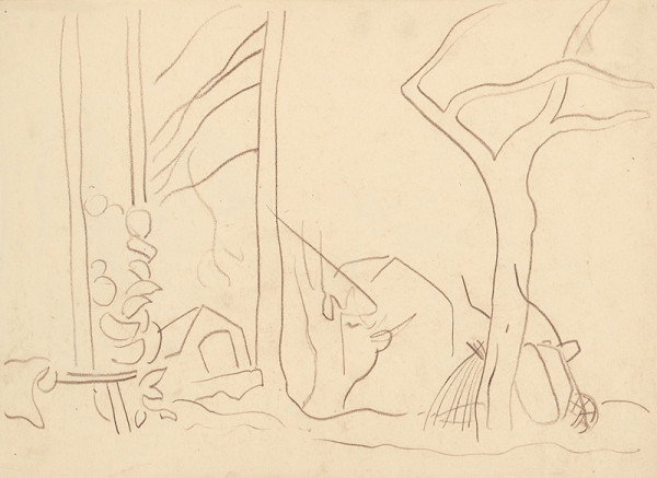 Miloš Alexander Bazovský – Štúdia stromov a náradia 