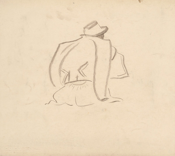 Miloš Alexander Bazovský – Štúdia sediaceho muža 