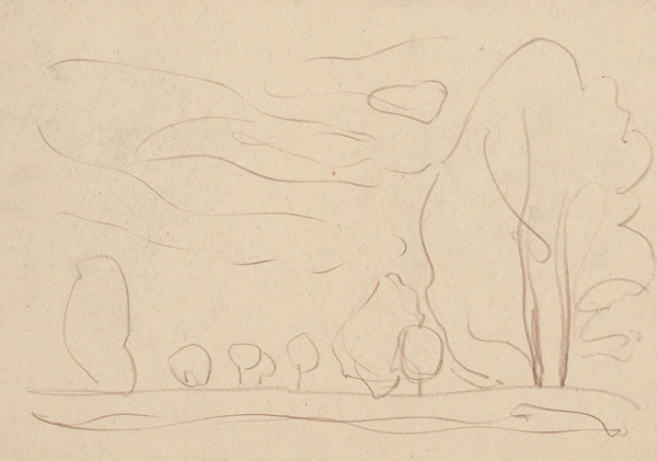 Miloš Alexander Bazovský – Štúdia stromov a oblakov 