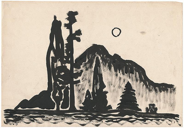 Miloš Alexander Bazovský – Štúdia lesa v noci 