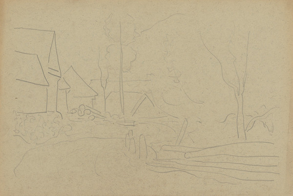 Miloš Alexander Bazovský – Štúdia uličky v dedine 