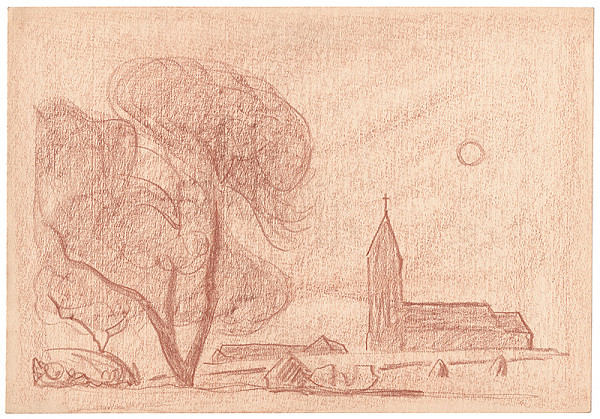 Miloš Alexander Bazovský – Štúdia stromu a kostola 