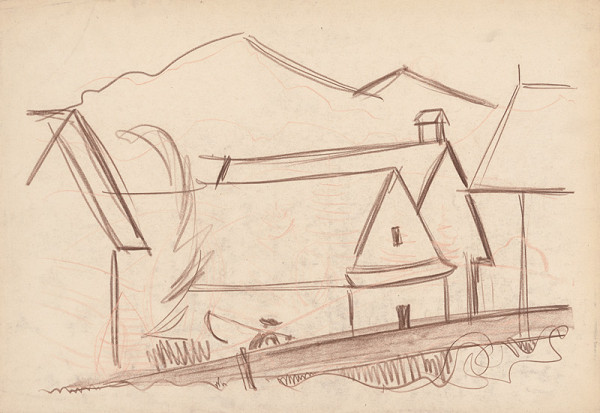 Miloš Alexander Bazovský – Štúdia muža s kosou 