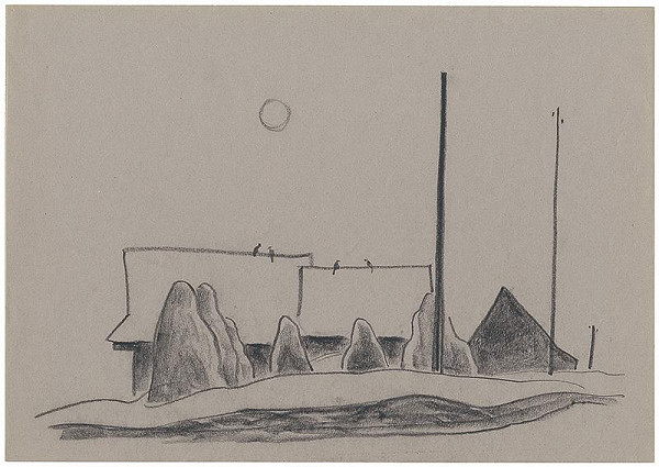 Miloš Alexander Bazovský – Strecha s vtákmi 