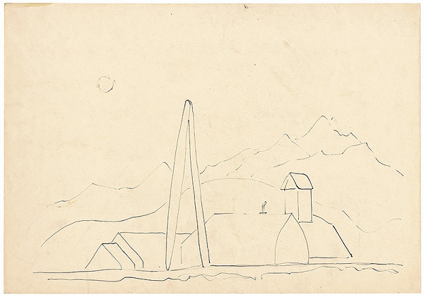 Miloš Alexander Bazovský – Krajina so stĺpom 