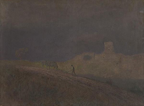 Ladislav Mednyánszky – Krajina s oráčom 