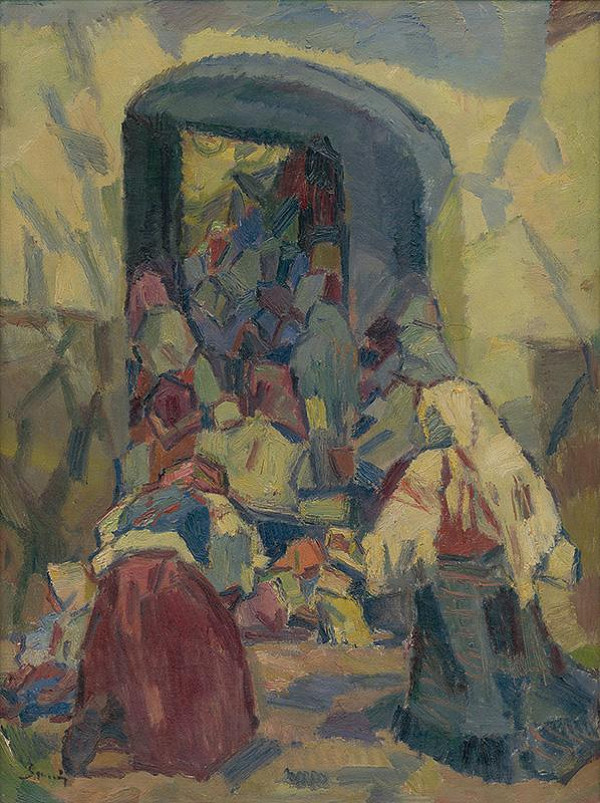 Gustáv Mallý – Pred kostolom 