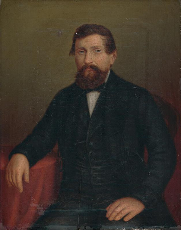 Peter Michal Bohúň – Portrét muža sediaceho pri stole 