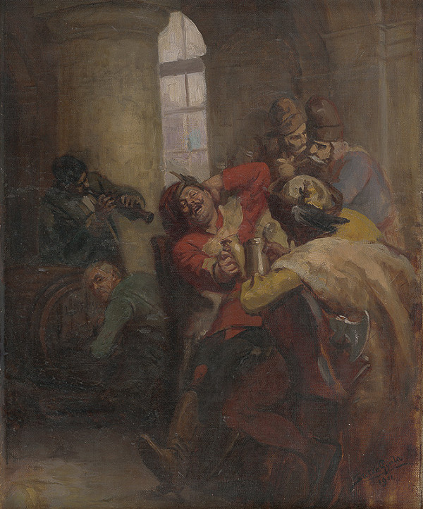 Július Štetka – Pijácka scéna 