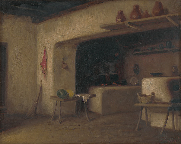 Eduard Ballo – Vnútro dedinskej izby 