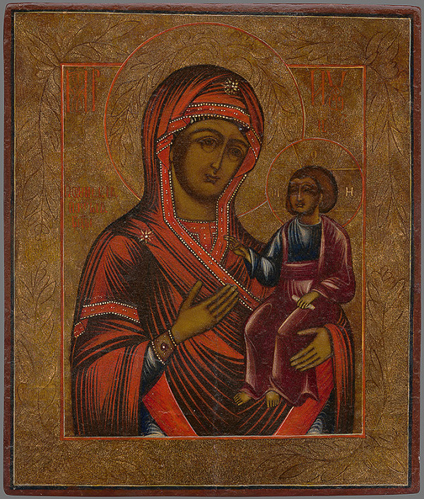 Ruský maliar z 2. polovice 18. storočia – Ikona Bohorodičky (typ Hodegetria) 
