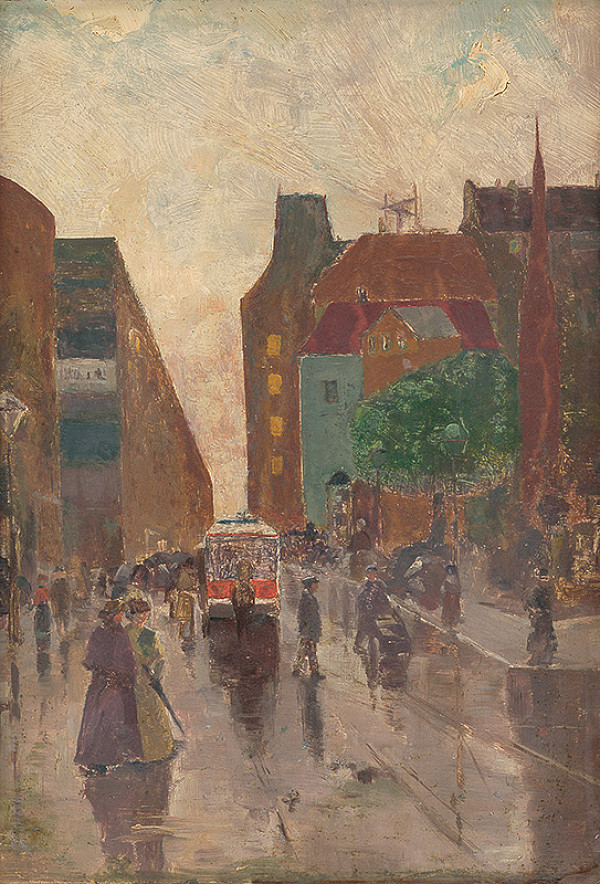 Jozef Theodor Mousson – Montmartre v daždi 