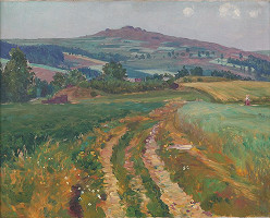 František Kaván – Pohľad na Říp 