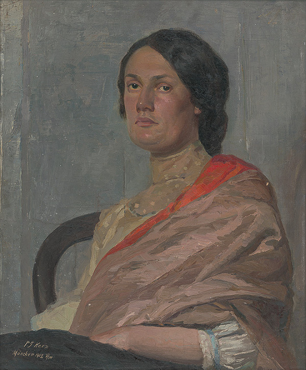 Peter Július Kern – Štúdia k podobizni ženy 