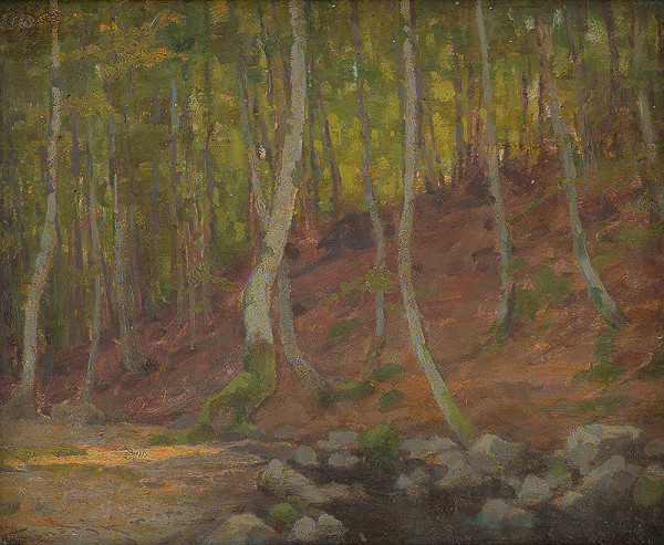 Ľudovít Čordák – Listnatý les s potokom 