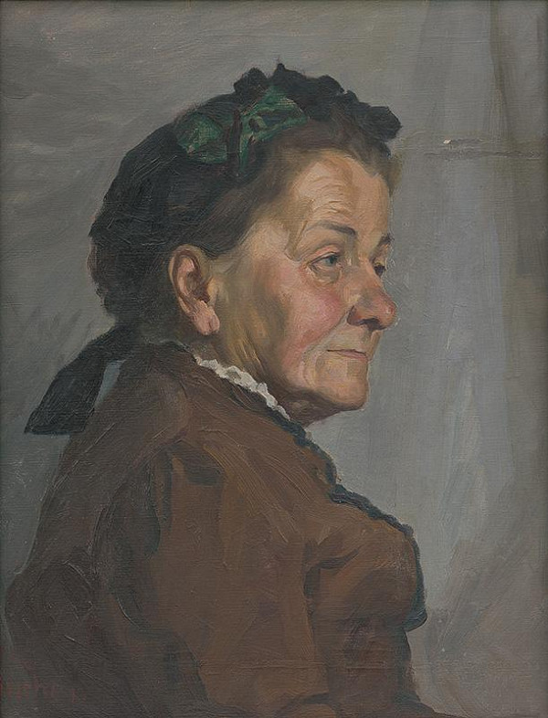 Peter Július Kern – Štúdia k podobizni stareny 