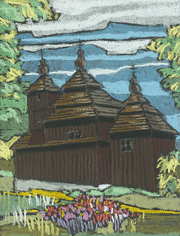 Ján Šimo-Svrček – Drevený kostolík Prikra 