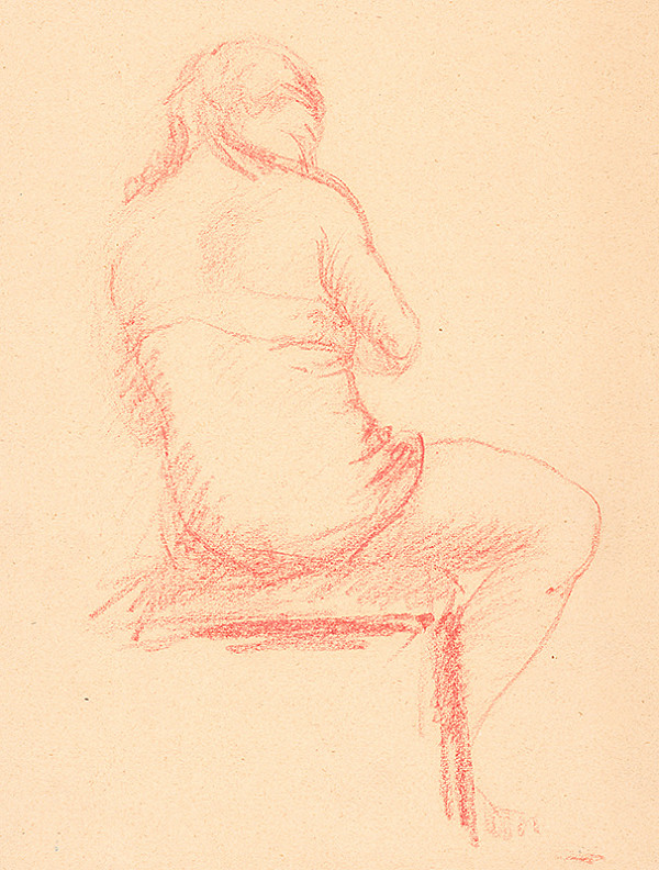 Jozef Kostka – Štúdia sediacej ženy 